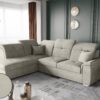 Ecksofa mit schlaffunktion und bettkasten, Schlafsofa, Sofa L Form, Couch L Form BARON stoff Brooklyn