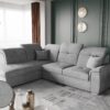 Ecksofa mit schlaffunktion und bettkasten, Schlafsofa, Sofa L Form, Couch L Form BARON stoff Brooklyn