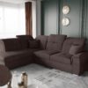 Ecksofa mit schlaffunktion und bettkasten, Schlafsofa, Sofa L Form, Couch L Form BARON stoff Brooklyn
