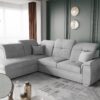 Ecksofa mit schlaffunktion und bettkasten, Schlafsofa, Sofa L Form, Couch L Form BARON stoff Brooklyn