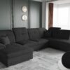 Ecksofa mit schlaffunktion und bettkasten, Schlafsofa, Sofa U Form, Couch U Form BARON stoff Brooklyn