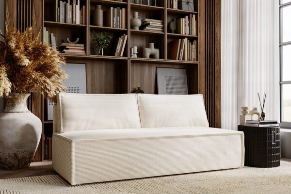 Sofa mit schlaffunktion und bettkasten, Schlafsofa DUO Poso Stoff - vielen farben