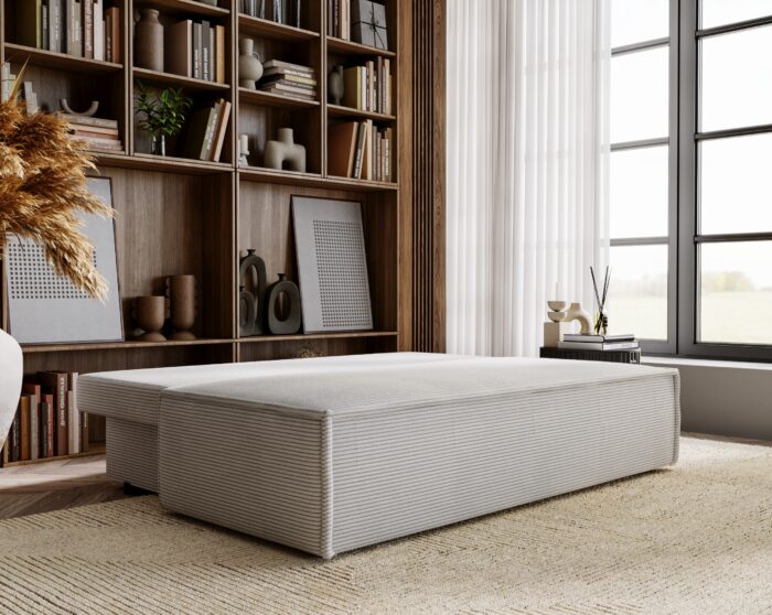 Sofa mit schlaffunktion und bettkasten, Schlafsofa DUO Poso Stoff - vielen farben