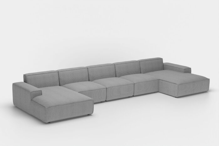 Ecksofa, Eckcouch U Extra Large 462cm PULA stoff SCALA