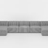 Ecksofa, Eckcouch U Extra Large 462cm PULA stoff SCALA