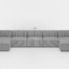 Ecksofa, Eckcouch U Extra Large 462cm PULA stoff SCALA