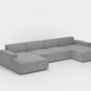 Ecksofa U Medium Eckcouch 379cm PULA stoff Opera Velvet
