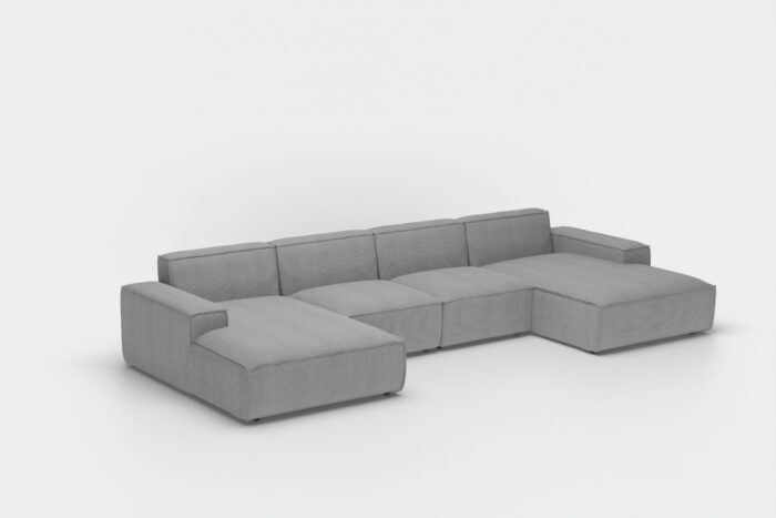 Ecksofa U Medium Eckcouch 379cm PULA stoff Opera Velvet