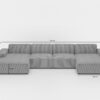 Ecksofa U Medium Eckcouch 379cm PULA stoff Opera Velvet