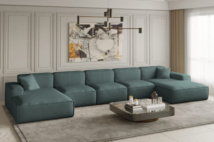 Ecksofa, Eckcouch U Extra Large 462cm PULA stoff SCALA