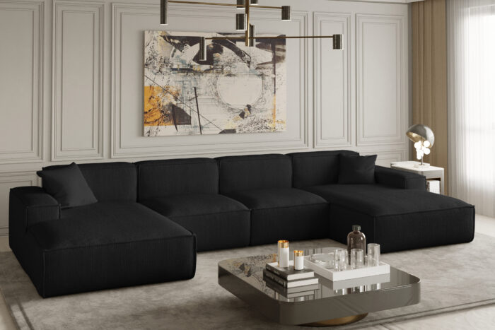 Ecksofa U Medium Eckcouch 379cm PULA stoff Scala