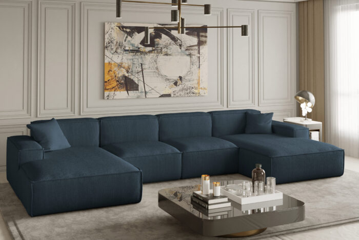 Ecksofa U Medium Eckcouch 379cm PULA stoff Scala