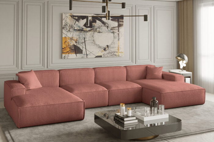 Ecksofa U Medium Eckcouch 379cm PULA stoff Scala