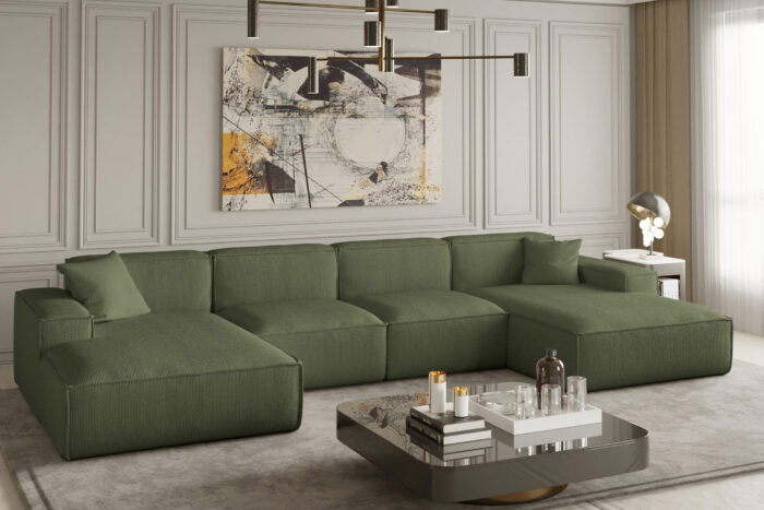 Ecksofa U Medium Eckcouch 379cm PULA stoff Scala