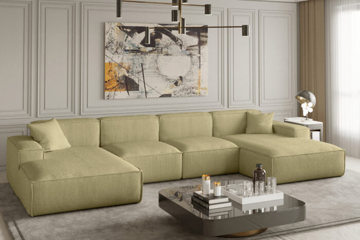 Ecksofa U Medium Eckcouch 379cm PULA stoff Scala