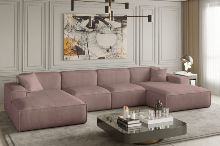 Ecksofa U Medium Eckcouch 379cm PULA stoff Scala