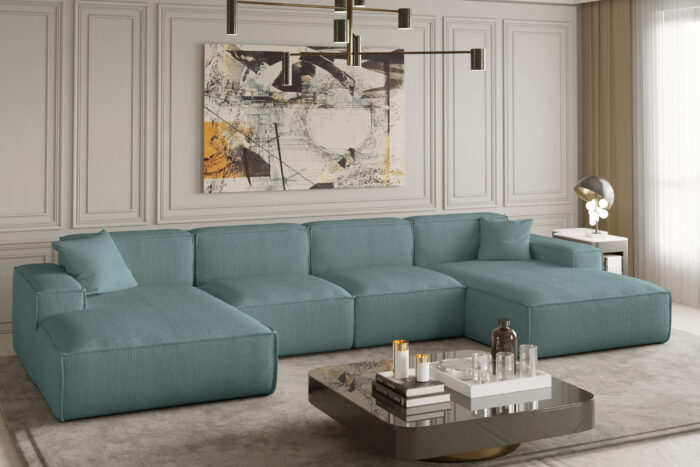 Ecksofa U Medium Eckcouch 379cm PULA stoff Scala