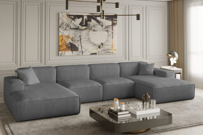 Ecksofa U Medium Eckcouch 379cm PULA stoff Scala