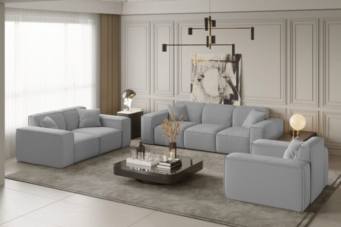 Wohnlandschaft 3+2+1 Sofagarnitur PULA stoff OPERA VELVET