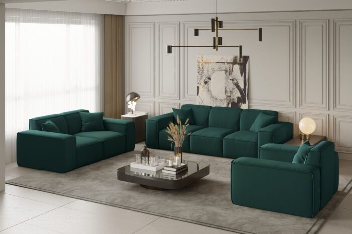 Wohnlandschaft 3+2+1 Sofagarnitur PULA stoff OPERA VELVET