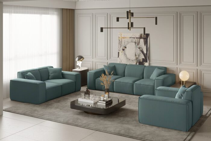 Wohnlandschaft 3+2+1 Sofagarnitur PULA stoff OPERA VELVET
