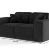 Sofa, Sessel Zweisitzersofa, Gestepptes Sofa PULA stoff Antic