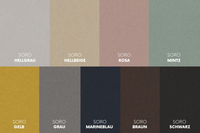 Ecksofa mit schlaffunktion und bettkasten, Eckcouch WAVE stoff SORO vielen Farben