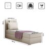 Boxspringbett mit bettkasten matratze topper AMANDA 80/90/100 cm viele farben