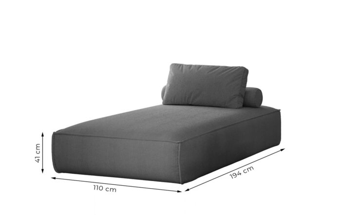 Sofagarnitur Sofa dreisitzer und Chaiselongue PULA Stoff Opera