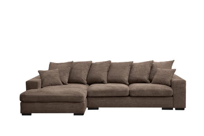 Ecksofa mit schlaffunktion und bettkasten, Sofa L-form, Couch L-form Gabon stoff Zoom