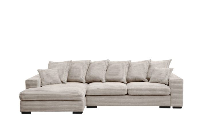 Ecksofa mit schlaffunktion und bettkasten, Sofa L-form, Couch L-form Gabon stoff Zoom