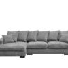 Ecksofa mit schlaffunktion und bettkasten, Sofa L-form, Couch L-form Gabon stoff Zoom