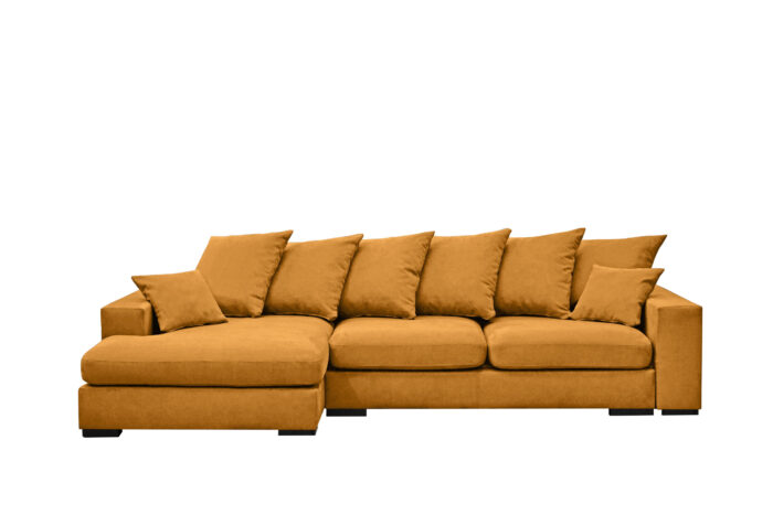 Ecksofa mit schlaffunktion und bettkasten, Sofa L-form, Couch L-form Gabon stoff Riviera
