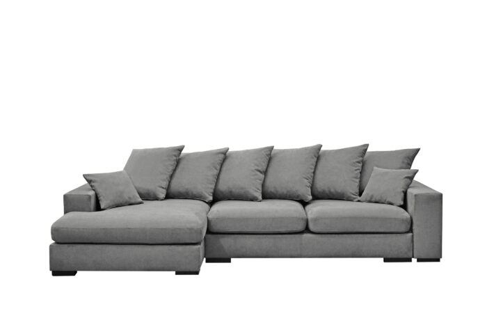 Ecksofa mit schlaffunktion und bettkasten, Sofa L-form, Couch L-form Gabon stoff Riviera