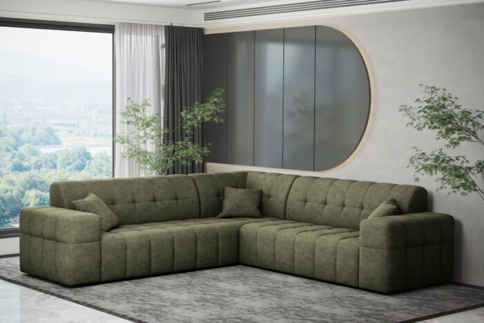 Ecksofa Corner Eckouch Wohnzimmer NIMES stilvol viele farben Stoff Perfect Harmony