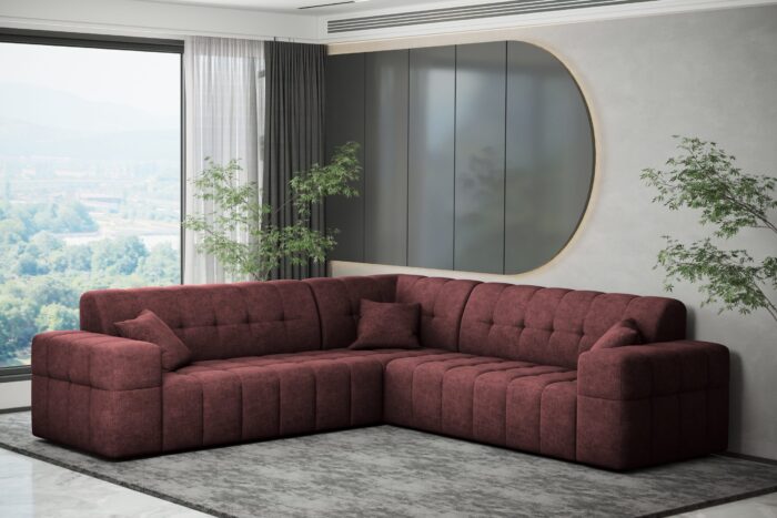 Ecksofa Corner Eckouch Wohnzimmer NIMES stilvol viele farben Stoff Perfect Harmony