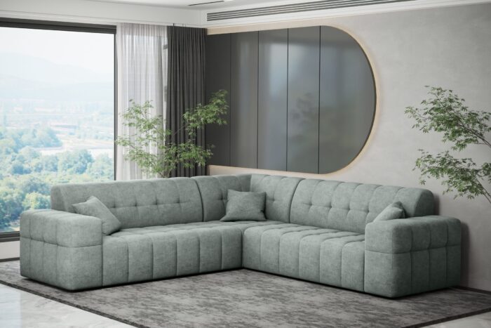 Ecksofa Corner Eckouch Wohnzimmer NIMES stilvol viele farben Stoff Perfect Harmony