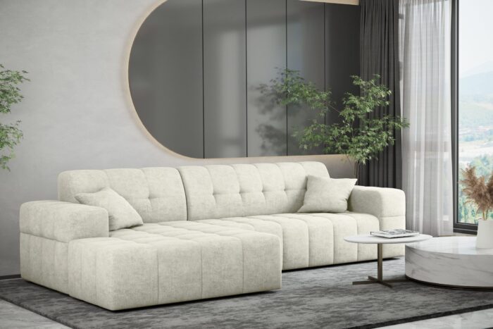 Ecksofa Eckouch Wohnzimmer NIMES stilvol viele farben Stoff Perfect Harmony Links/Rechts