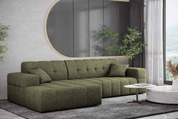 Ecksofa Eckouch Wohnzimmer NIMES stilvol viele farben Stoff Perfect Harmony Links/Rechts