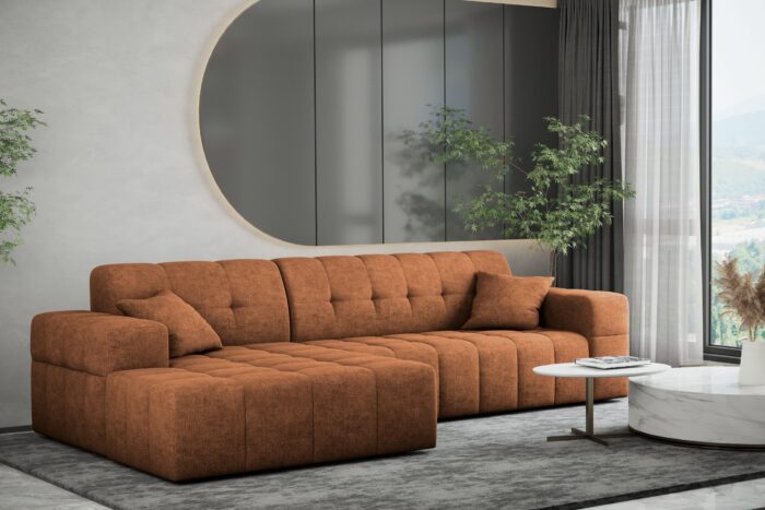 Ecksofa Eckouch Wohnzimmer NIMES stilvol viele farben Stoff Perfect Harmony Links/Rechts