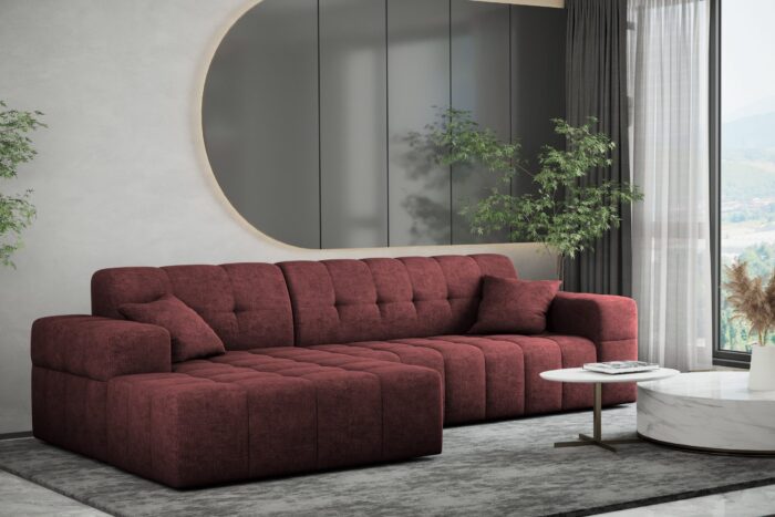 Ecksofa Eckouch Wohnzimmer NIMES stilvol viele farben Stoff Perfect Harmony Links/Rechts