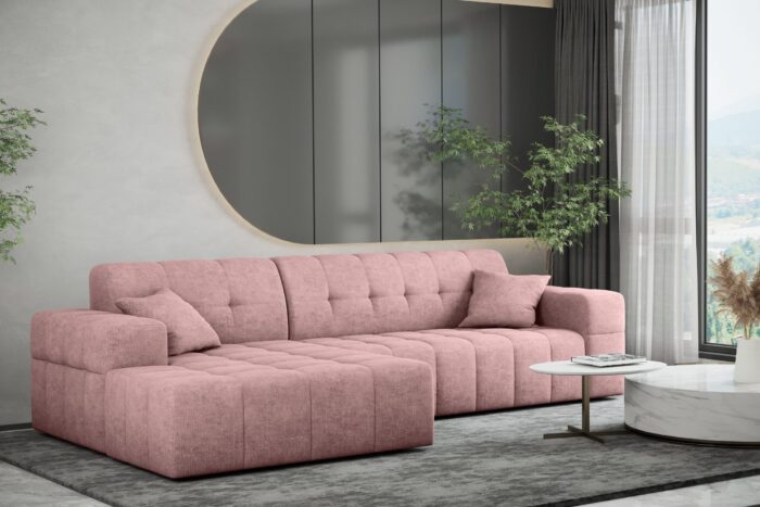 Ecksofa Eckouch Wohnzimmer NIMES stilvol viele farben Stoff Perfect Harmony Links/Rechts
