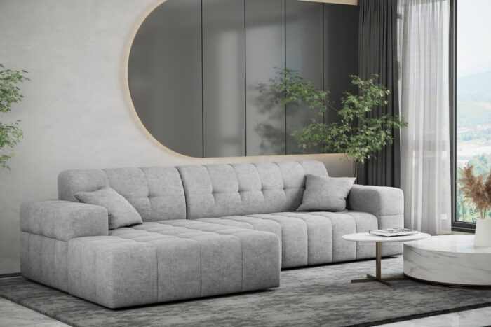 Ecksofa Eckouch Wohnzimmer NIMES stilvol viele farben Stoff Perfect Harmony Links/Rechts