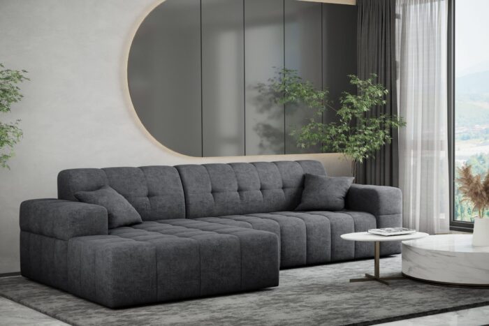 Ecksofa Eckouch Wohnzimmer NIMES stilvol viele farben Stoff Perfect Harmony Links/Rechts