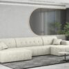 Ecksofa U-form Sofa U-form Wohnzimmer NIMES stilvol viele farben Stoff Perfect Harmony