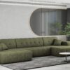 Ecksofa U-form Sofa U-form Wohnzimmer NIMES stilvol viele farben Stoff Perfect Harmony