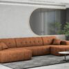 Ecksofa U-form Sofa U-form Wohnzimmer NIMES stilvol viele farben Stoff Perfect Harmony