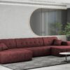 Ecksofa U-form Sofa U-form Wohnzimmer NIMES stilvol viele farben Stoff Perfect Harmony