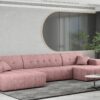 Ecksofa U-form Sofa U-form Wohnzimmer NIMES stilvol viele farben Stoff Perfect Harmony