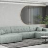 Ecksofa U-form Sofa U-form Wohnzimmer NIMES stilvol viele farben Stoff Perfect Harmony